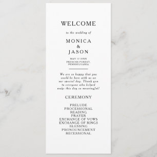 Programme de mariage minimaliste classique