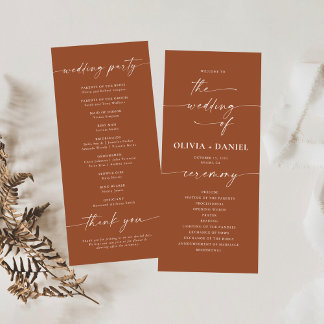 Programme de mariage minimaliste des Mariages