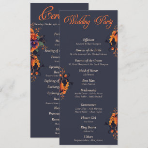 Programme de mariage minimaliste Élégant Gothique