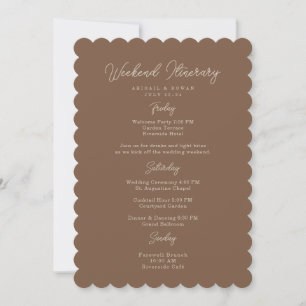 Programme de Mariage Minimaliste Marron Beige Mode
