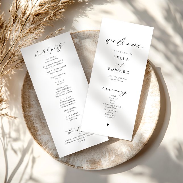 Programme de mariage minimaliste moderne (Créateur téléchargé)