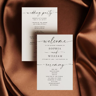 Programme de mariage minimaliste simple Écriture