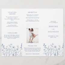 Programme de mariage minimaliste simple pour Fleur