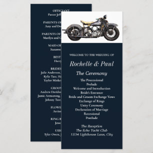 Programme de mariage moderne de la marine de moto