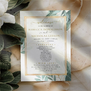 Programme de mariage moderne et élégant