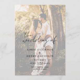Programme de mariage moderne photo écriture rustiq