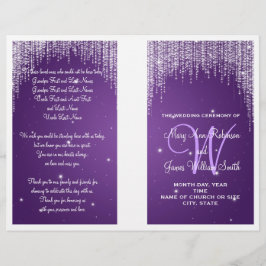 Programme de mariage Nuit Éblouissant Violet
