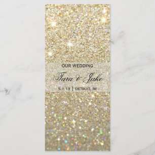 Programme de mariage - or Glit ouvrier