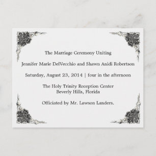 Programme de mariage, page 1 de 2.