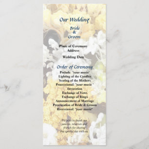 Programme de mariage Panier de fleurs séchées