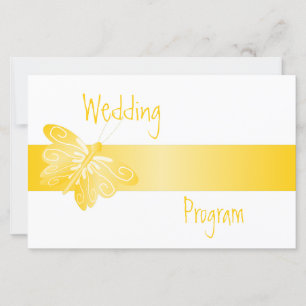 Programme de mariage Papillon jaune