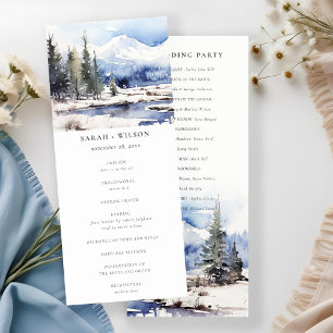 Programme de mariage paysager hivernal de ski de m
