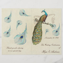 Programme de mariage Peacock Feathers