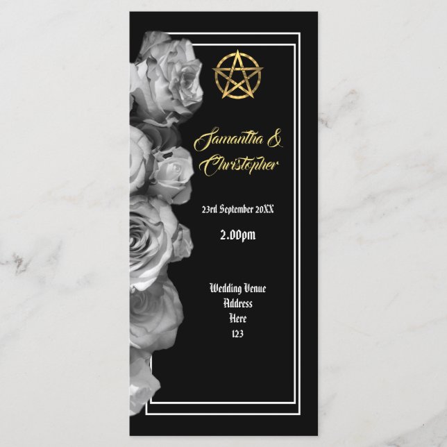 Programme de mariage pentacle pour sorcières (Devant)