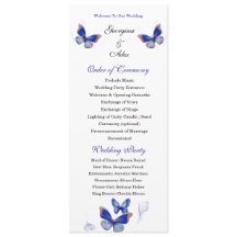 Programme de mariage photo modifiable bleu minimal