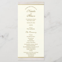 Programme de mariage Pierre et or Accent