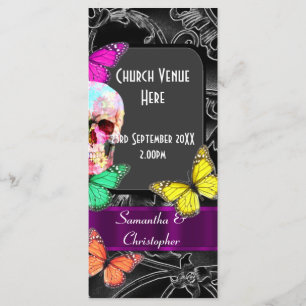 Programme de mariage pour le crâne de sucre gothiq