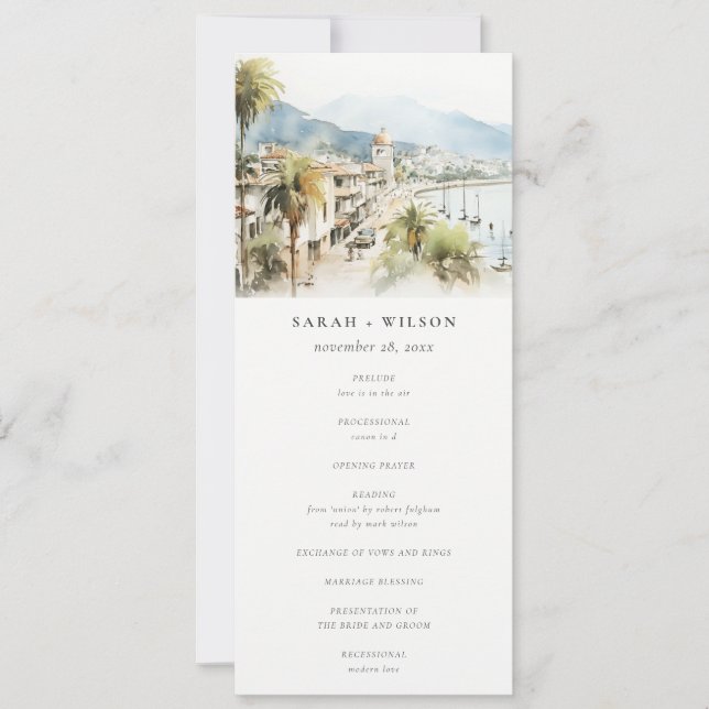 Programme de mariage pour le paysage de Santa Mart (Devant)