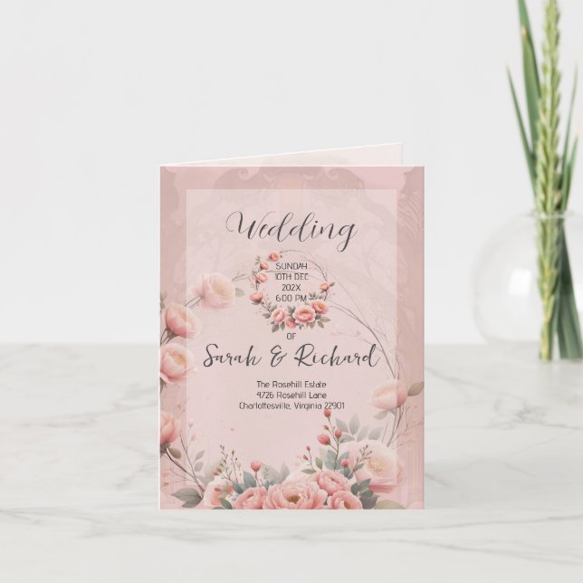 Programme de mariage romantique aux pêches de Secr (Devant)