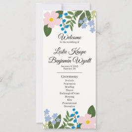 Programme de mariage rose