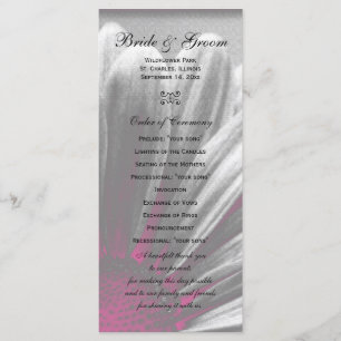 Programme de mariage rose et gris Floral Faits sai