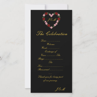 Programme de mariage rose et noir