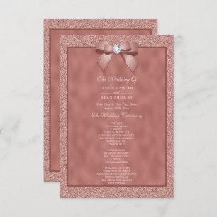 Programme de mariage rose Gold & Parties scintilla