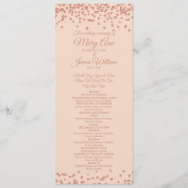 Programme de mariage Rose Parties scintillant or C