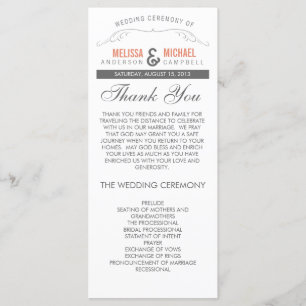 Programme de mariage rustique