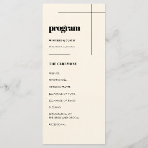 Programme de mariage simple et élégant