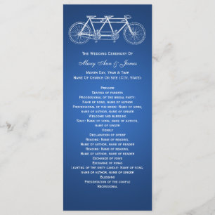 Programme de mariage simple Tandem Vélo Bleu