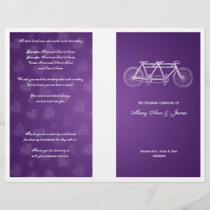 Programme De Mariage Simple Vélo Tandem Purple