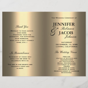 Programme de mariage Soft Shiny Gold Look