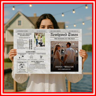 Programme de Mariage sur Journal Ancien Chronologi
