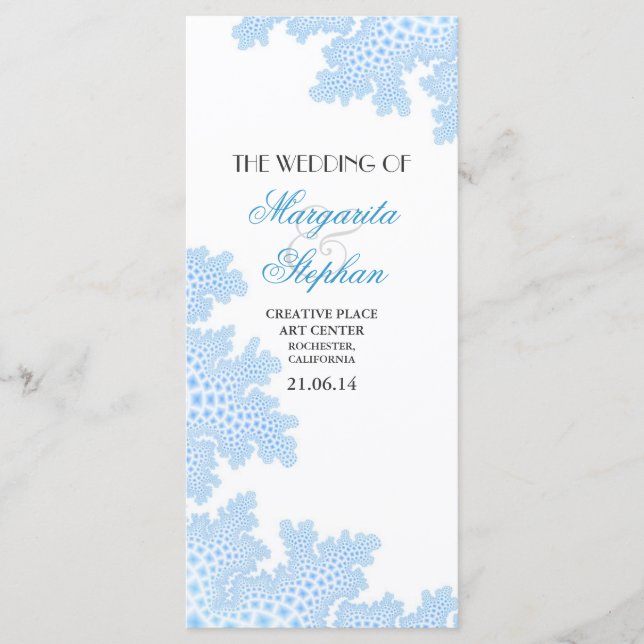 programme de mariage sur la plage avec corail de m (Devant)