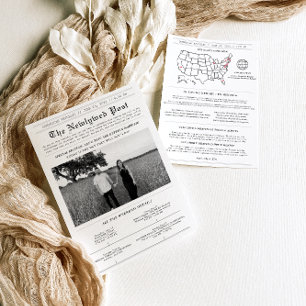 Programme de mariage sur le modèle d'un journal mo