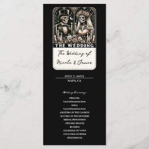 Programme de mariage Tarot Squelettes Mariée & Mar