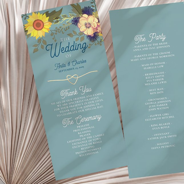 Programme de mariage Tournesol (Créateur téléchargé)