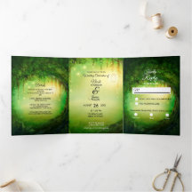 Programme de mariage triptyque Enchanted Forest Wo