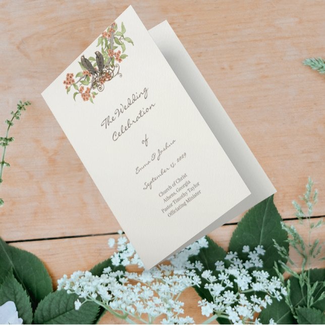 Programme de mariage triptyque Forêt Enchantée de  (Créateur téléchargé)