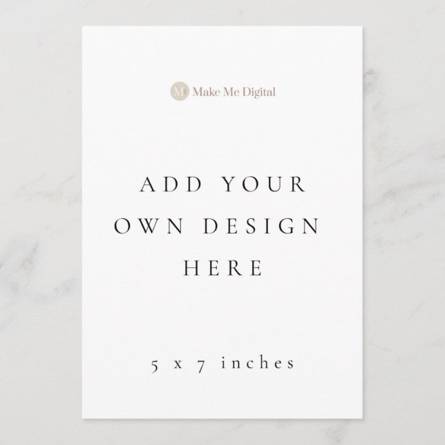 Programme de mariage unique de 5 x 7 pouces/menus (Devant)