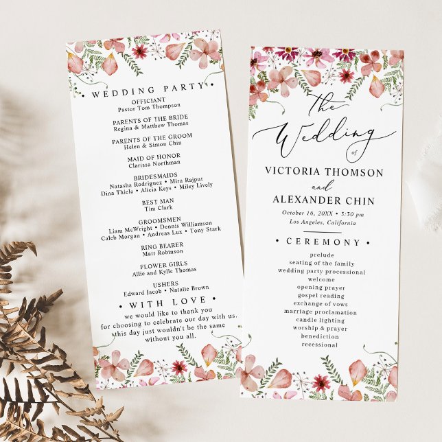 Programme de mariage végétal pourpre (Créateur téléchargé)