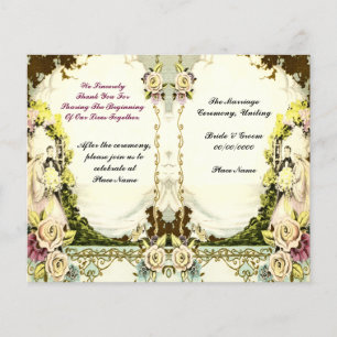programme de mariage vintage mignon