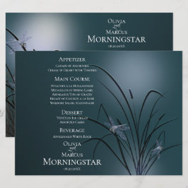 Programme de menu mariage | Dusty Turquoise Dragon