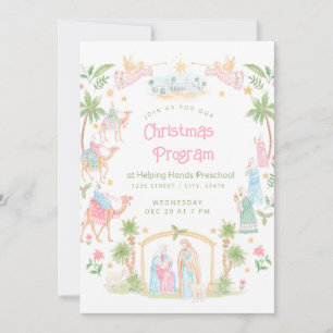 Programme de Noël Nativité Pastel Préscolaire