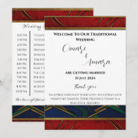 Programme de réception de mariage afrocentrique dé