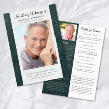 Programme de service commémoratif en cuir vert