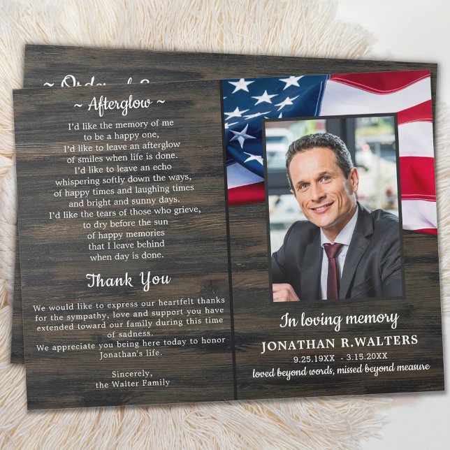 Programme de service commémoratif patriotique pour (Créateur téléchargé)