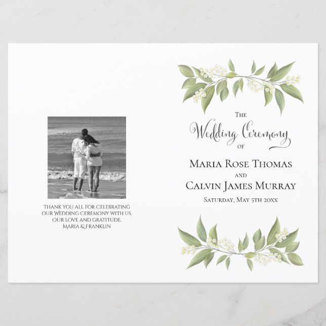 Programme de services Mariages pour les plantes ve (Devant)