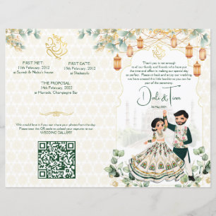 Programme des rituels mariages hindous en or vert